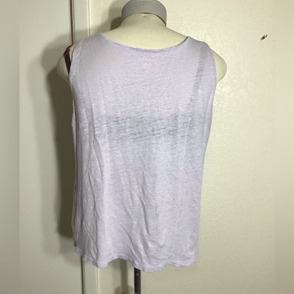 ELLEN FISHER ORGANIC LINEN JERSEY TAN WOMAN COLOR PURPLE SIZE XL - Picture 6 of 11